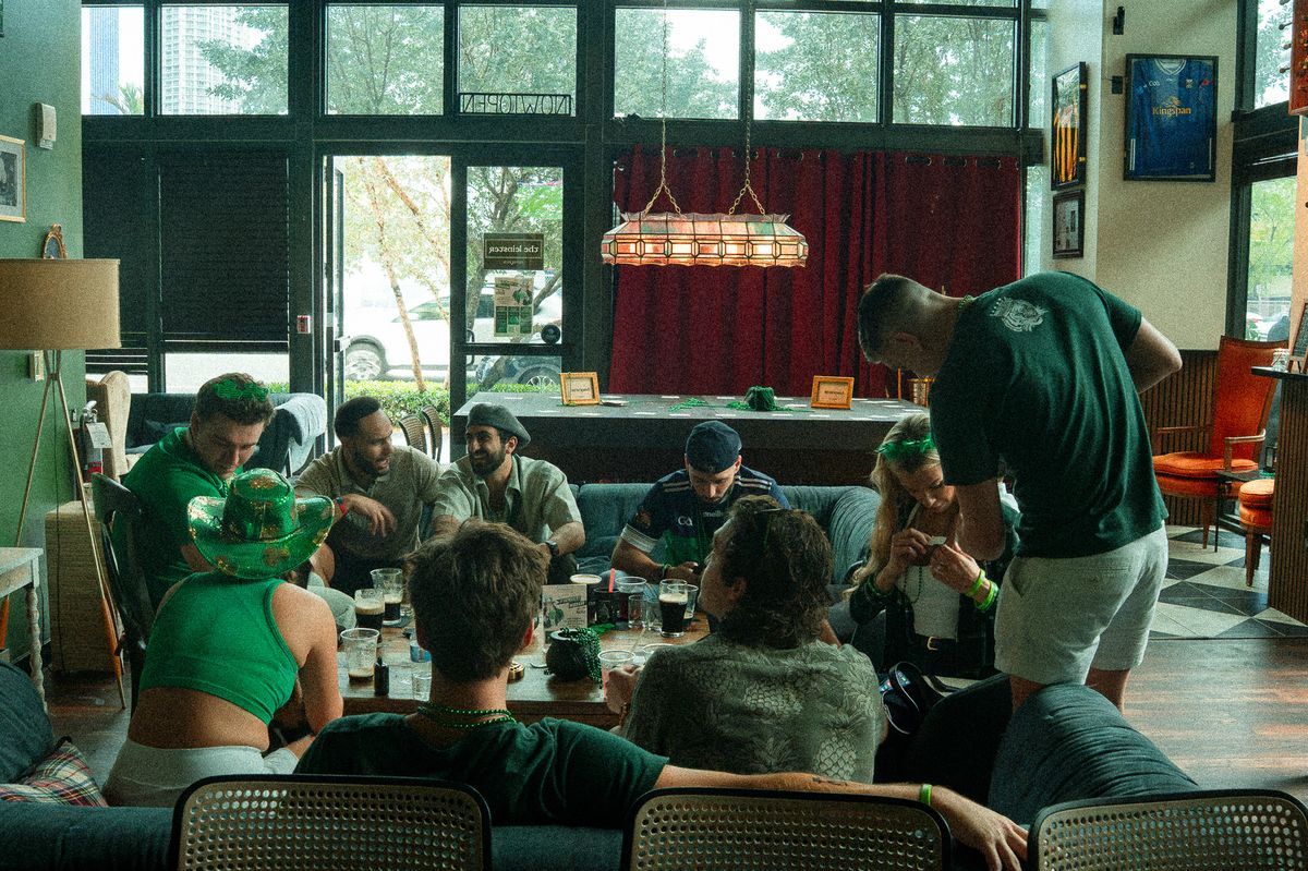 Packed house at The Leinster during St. Patrick's Day party in Miami 2026